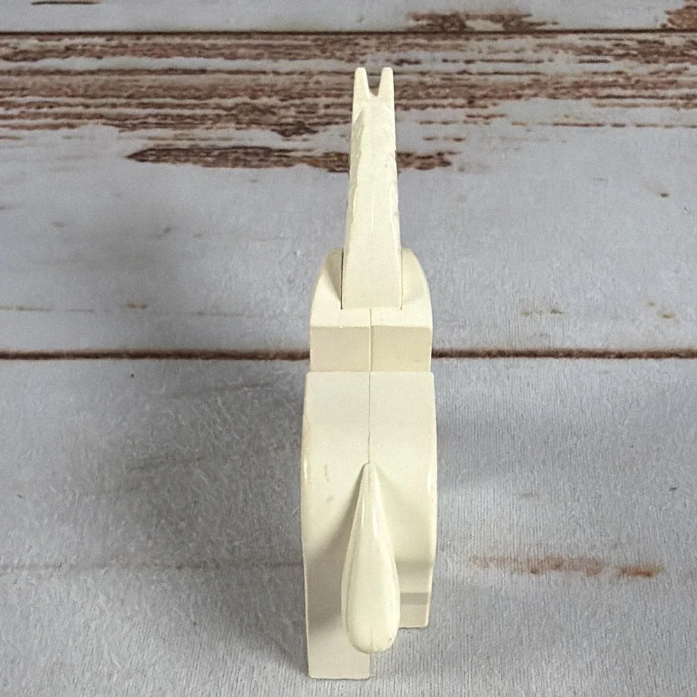 LEGO White Horse with Moveable Head Articulated Vintage Castle Farm Used